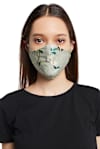 Buy Payal Singhal Face Mask With Pouch - Aqua And Ivory - Titli Print - Reversible