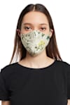 Shop Payal Singhal Face Mask With Pouch - Aqua And Ivory - Titli Print - Reversible