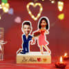 Personalized Proposal Caricature with Wooden Stand Online