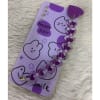 Phone Case With Wrist Strap Chain - Cute Cartoon - Purple Heart - Single Piece Online