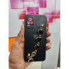 Phone Case With Wrist Strap Chain - Heart Prints - Black - Single Piece Online