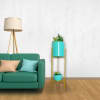 Gift Planter - 2 Layered - Golden Stand - Sky Blue - Single Piece