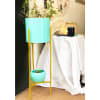 Planter - 2 Layered - Golden Stand - Sky Blue - Single Piece Online