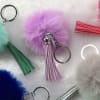 Pompom Keychain - Lavender Online