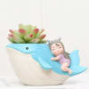 Resin Baby On Whale Pot - Assorted - Single Piece Online