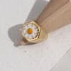 Rings - Gold Signet - Daisy  - Single Piece Online