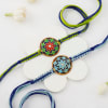 Royal Meena Work Rakhi Set Of 2 Online