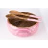 Salad Bowl And Server Set - Wooden - Blush Pink Online