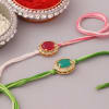 Semi Precious Stone And CZ Rakhi (Set of 2) Online