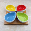 Serving Bowls With Bamboo Tray - Lamp Online