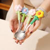 Gift Stainless Steel Spoon - Daisy - Assorted - Set Of 2