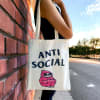 Tote Bag - Anti Social - Assorted - Single Piece Online