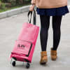 Trolley Bag For Shopping - Foldable - Pink - Single Piece Online