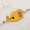 Unique Elephant Felt Applique Rakhi For Kids Online