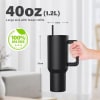 Shop Vacuum Insulated Stainless Steel Tumbler With Straw And Handle - Black - Single Piece