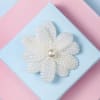 White Pearl Flower Hair Clip Online