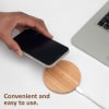 Gift Wireless Bamboo Charger - Round - Single Piece