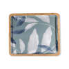 Buy Wooden Platter - Leaf Print - Blue - Single Piece