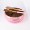 Gift Wooden Salad Bowl And Serving Set - Blush Pink - Single Piece