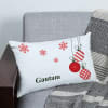 Xmas Baubles Personalized Canvas Pillow Online