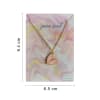 Gift Y2K Charm Pendant Gold Necklace - Glass Heart - Single Piece