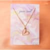 Y2K Charm Pendant Gold Necklace - Glass Heart - Single Piece Online