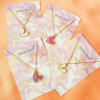 Y2K Charm Pendant Gold Necklace - Glass Heart - Single Piece Online