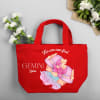 Zodiac Star - Personalized Red Canvas Tote Bag - Gemini Online