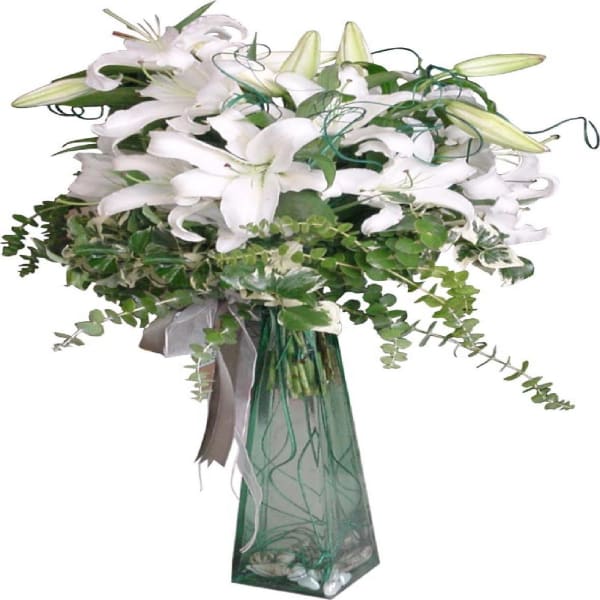 Arrangement of White Liliums