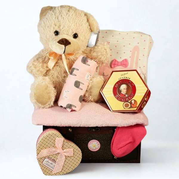 Baby Pink Gift Basket
