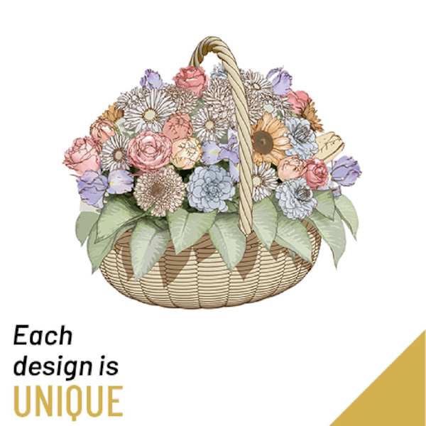 Basket of Seasonal Cut Flowers