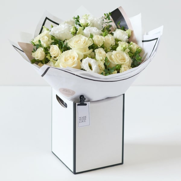 Beautifully Simple White Flower Bouquet. Interflora