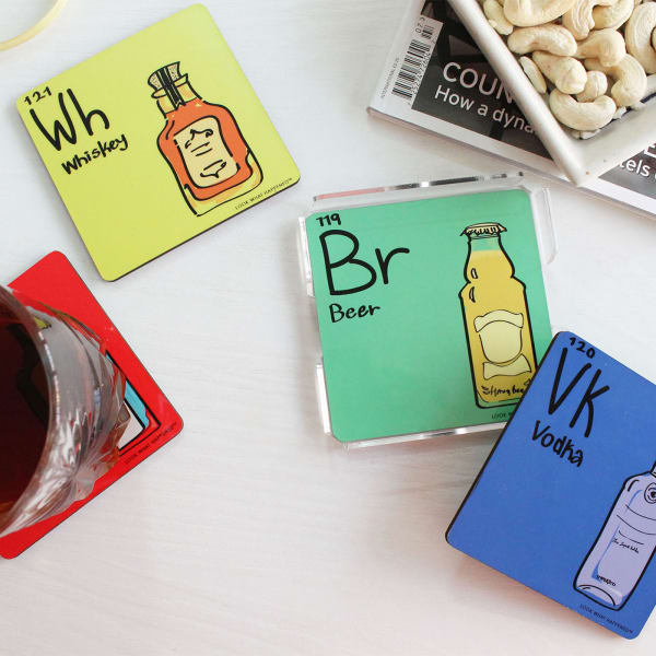 Beverage-themed Coasters Set Of 4