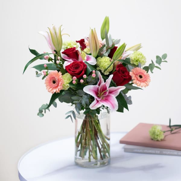 Bouquet of Roses with Lilies