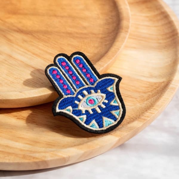 Brooch - Hamsa - Embroidered - Single Piece