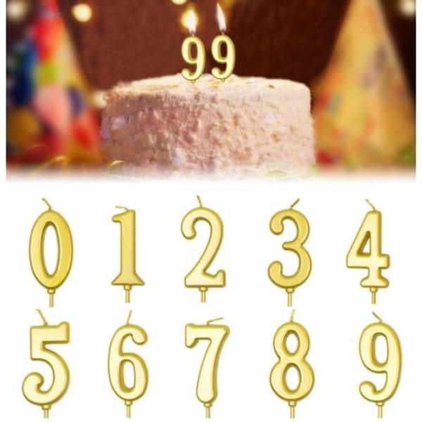 Candle - Number - Gold