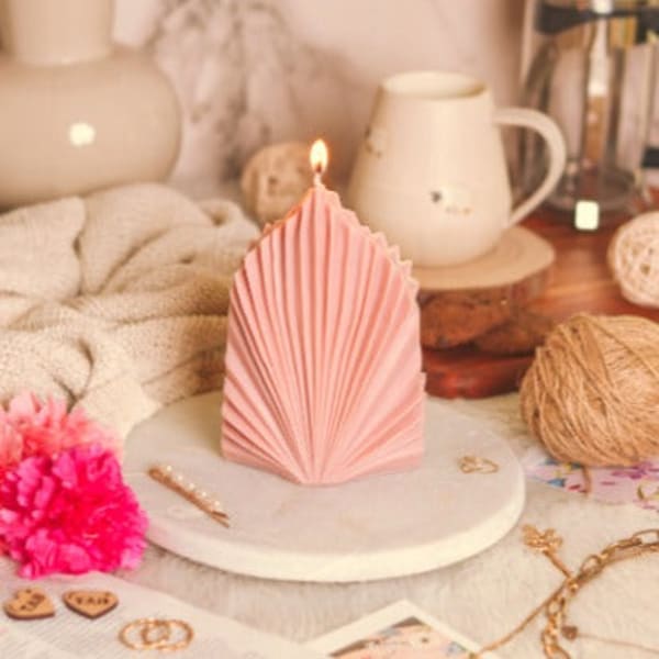 Candle - Paperfan - Lemongrass - Pink - Single Piece