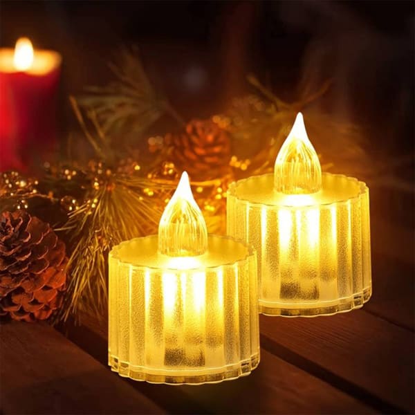 Candle-Shaped LED Light - Set Of 12