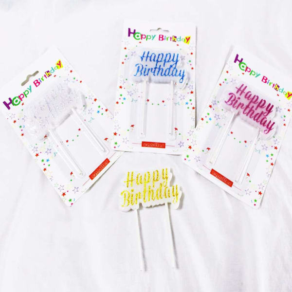 Candle With Happy Birthday Message - Single Piece