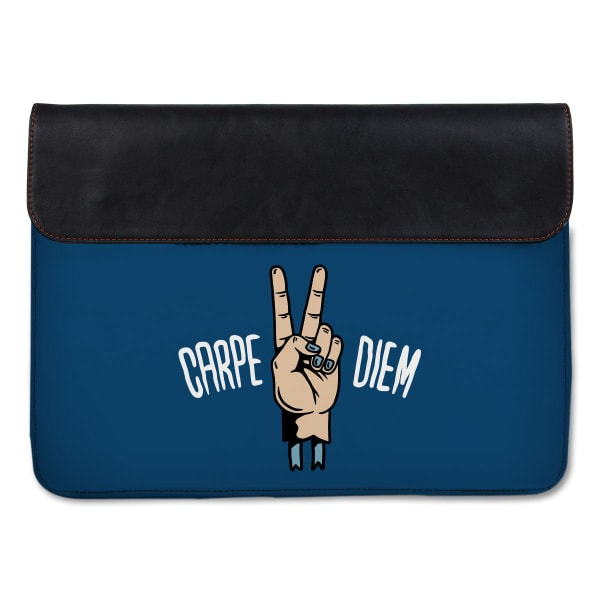 Canvas Laptop Sleeve - Carpe Diem Blue