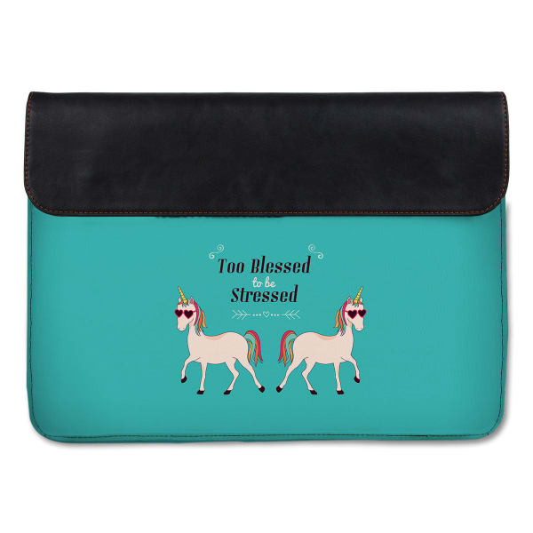 Canvas Laptop Sleeve - Too Blessed To Be Stressed