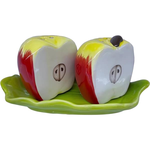 Ceramic Salt Pepper Shaker - Apple - Assorted - Single Piece