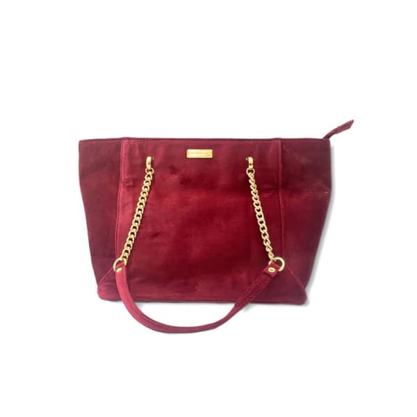 Chain Tote Bag Maroon Single Piece