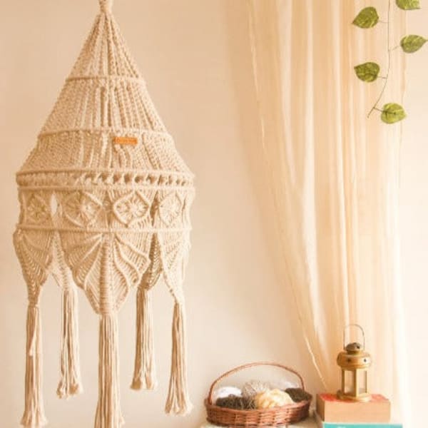 Chandelier - Bohemian - Macrame - Single Piece