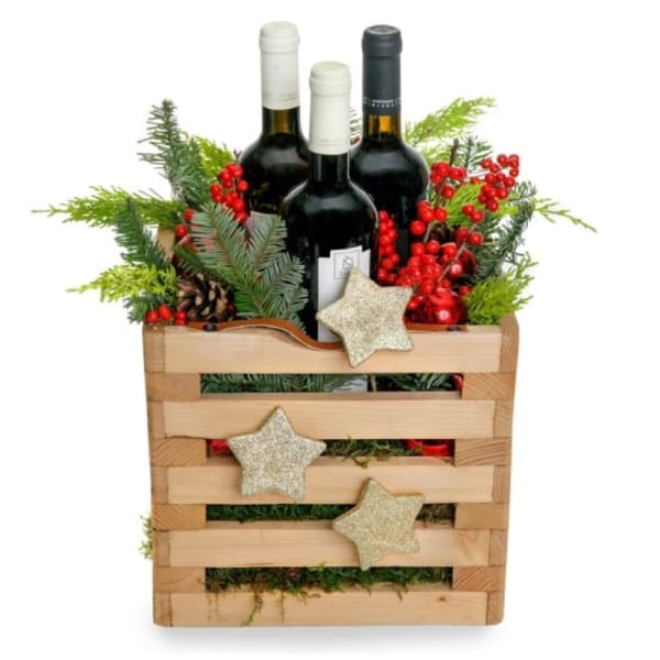 Christmas Basket of Wine