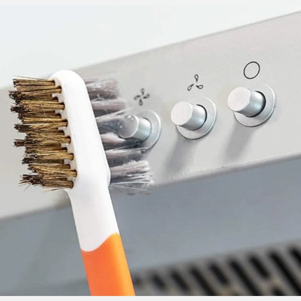 Cleaning Brush - Double Sided - White-Orange - Single Piece