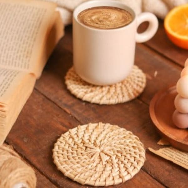 Coasters - Natural Cane - Set Of 2