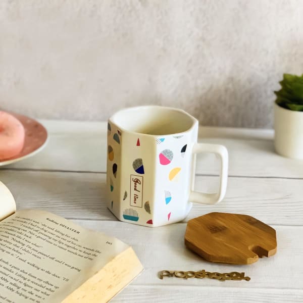 Coffee Mug Confetti Ceramic Single Piece