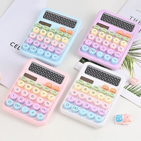 Colourful 12 Digits Kids Calculator - Assorted - Single Piece