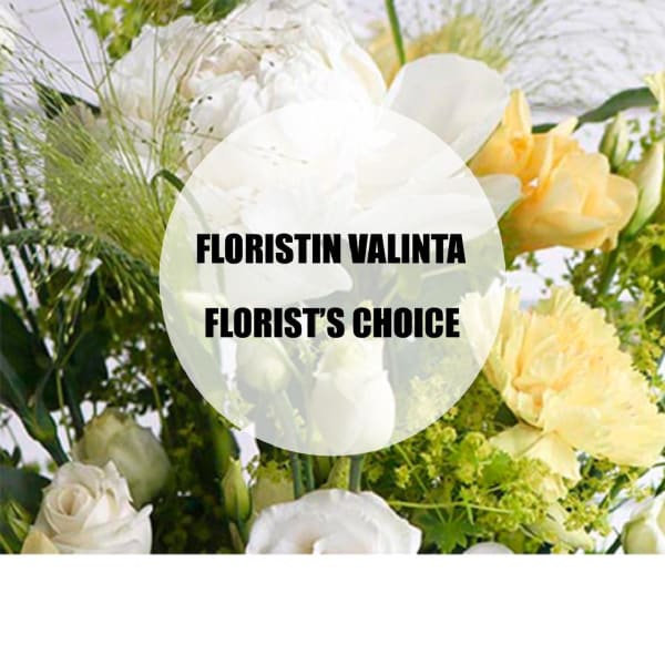 Congratulations bouquet, yellow-white-green